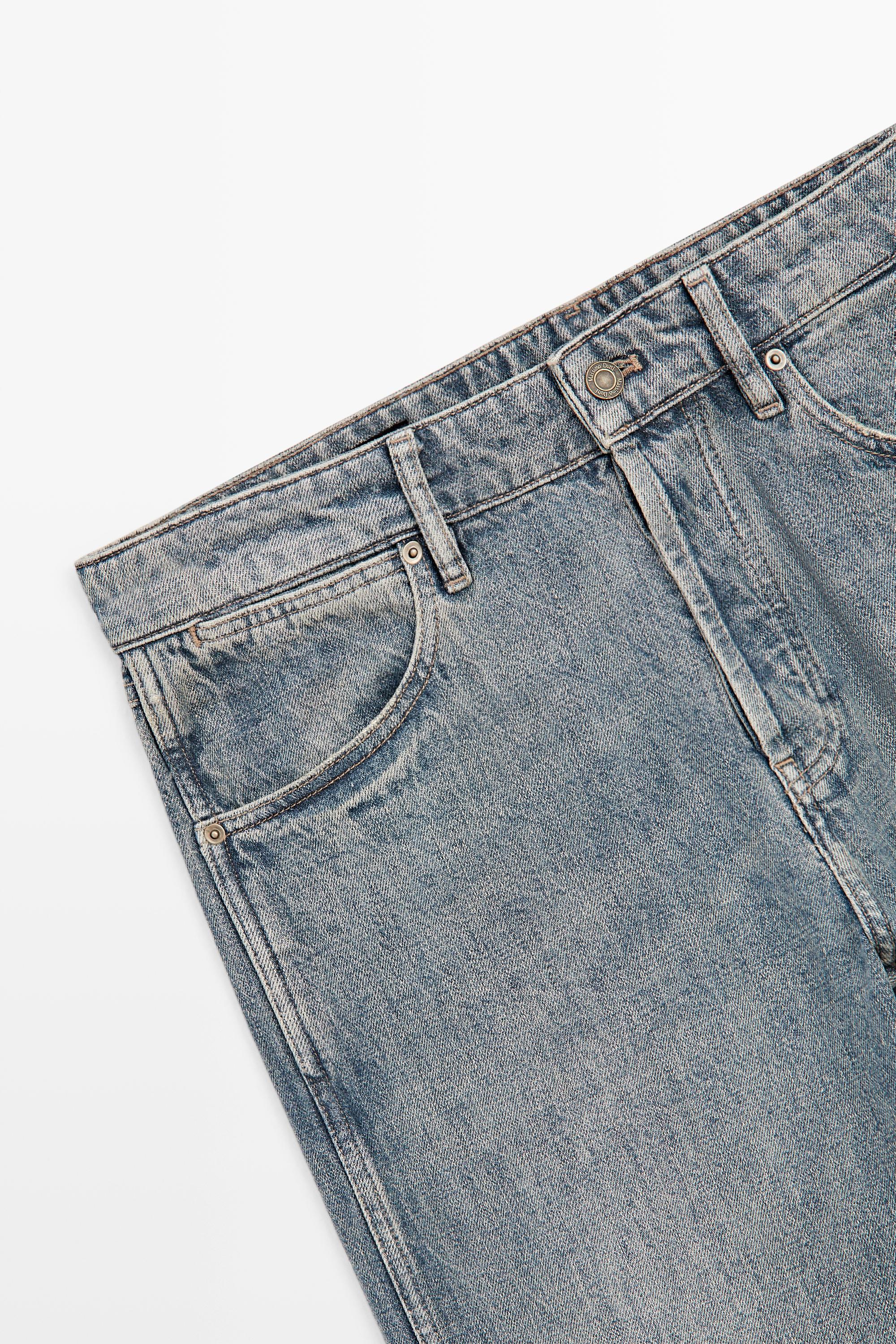 100% cotton wide-leg jeans